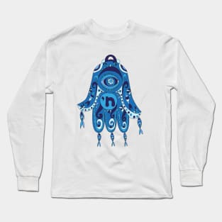 Hamsa_blue Long Sleeve T-Shirt